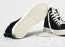 Load image into Gallery viewer, OCA High Washed Black Canvas Contrast Thread Sneaker Women
