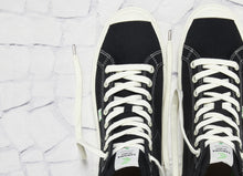 Load image into Gallery viewer, OCA High Washed Black Canvas Contrast Thread Sneaker Women
