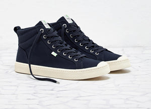 OCA High Navy Canvas Sneaker Women