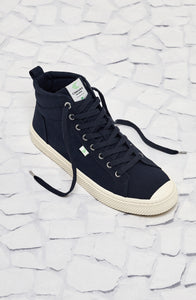 OCA High Navy Canvas Sneaker Women
