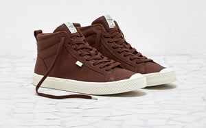 OCA High Red Brown Premium Leather Sneaker Men