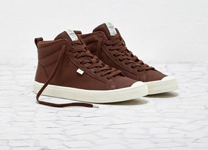 OCA High Red Brown Premium Leather Sneaker Men