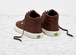 OCA High Red Brown Premium Leather Sneaker Men