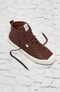 OCA High Red Brown Premium Leather Sneaker Men