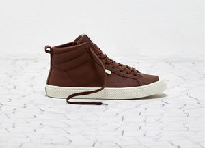 OCA High Red Brown Premium Leather Sneaker Men