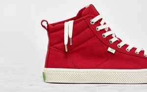 OCA High Red Canvas Sneaker Women