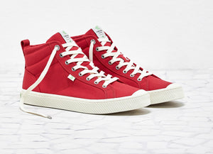 OCA High Red Canvas Sneaker Women