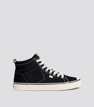 Load image into Gallery viewer, OCA High Stripe Black Canvas Contrast Thread Sneaker Women
