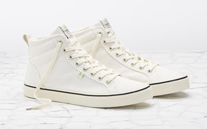 OCA High Stripe White Canvas Sneaker Men