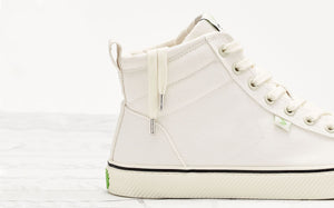 OCA High Stripe White Canvas Sneaker Men