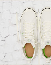 Load image into Gallery viewer, OCA High Stripe White Canvas Sneaker Women
