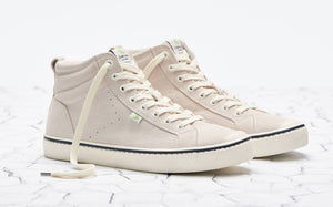 OCA High Stripe Off White Suede Sneaker Men