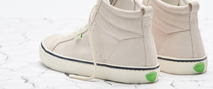 OCA High Stripe Off White Suede Sneaker Women