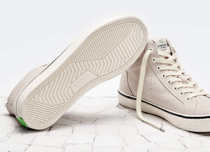 OCA High Stripe Off White Suede Sneaker Women