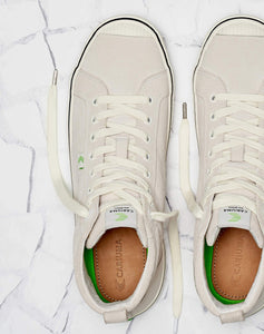 OCA High Stripe Off White Suede Sneaker Women