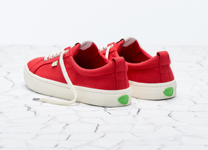 OCA Low Red Canvas Sneaker Women