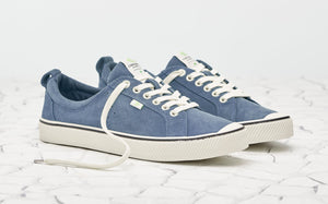 OCA Low Stripe Blue Mirage Suede Sneaker Men