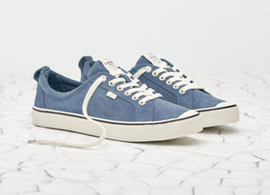 OCA Low Stripe Blue Mirage Suede Sneaker Men