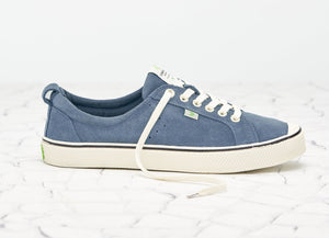 OCA Low Stripe Blue Mirage Suede Sneaker Men