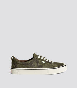 OCA Low Stripe Camouflage Suede Sneaker Women