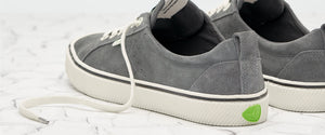 OCA Low Stripe Charcoal Grey Suede Sneaker Men