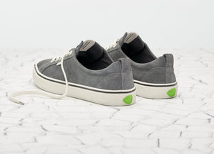 OCA Low Stripe Charcoal Grey Suede Sneaker Men