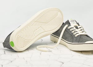 OCA Low Stripe Charcoal Grey Suede Sneaker Men