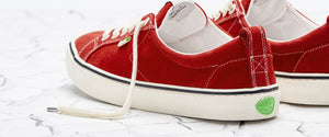 OCA Low Stripe Samba Red Suede Contrast Thread Sneaker Men