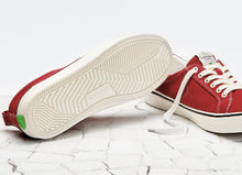 Load image into Gallery viewer, OCA Low Stripe Samba Red Suede Contrast Thread Sneaker Women
