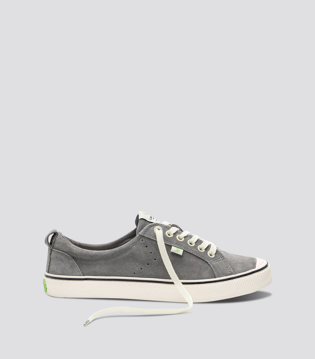 OCA Low Stripe Charcoal Grey Suede Sneaker Men