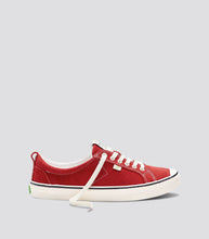 Load image into Gallery viewer, OCA Low Stripe Samba Red Suede Contrast Thread Sneaker Women
