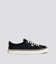 Load image into Gallery viewer, OCA Low Stripe Washed Black Canvas Contrast Thread Sneaker Men
