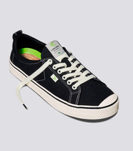 Load image into Gallery viewer, OCA Low Stripe Washed Black Canvas Contrast Thread Sneaker Women
