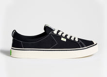 Load image into Gallery viewer, OCA Low Stripe Washed Black Canvas Contrast Thread Sneaker Women
