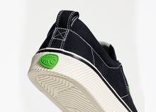 Load image into Gallery viewer, OCA Low Stripe Washed Black Canvas Contrast Thread Sneaker Women

