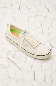OCA Low Stripe White Canvas Sneaker Women