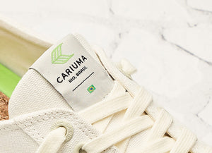 OCA Low Stripe White Canvas Sneaker Women