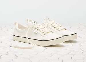 OCA Low Stripe White Canvas Sneaker Women