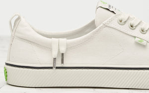 OCA Low Stripe White Canvas Sneaker Women