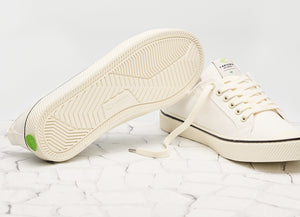 OCA Low Stripe White Canvas Sneaker Women