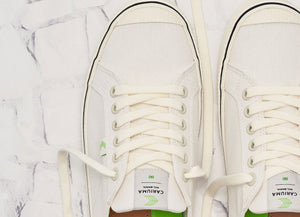 OCA Low Stripe White Canvas Sneaker Women