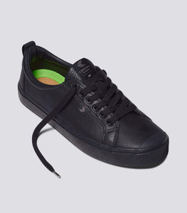 OCA Low Triple Black Premium Leather Sneaker Women