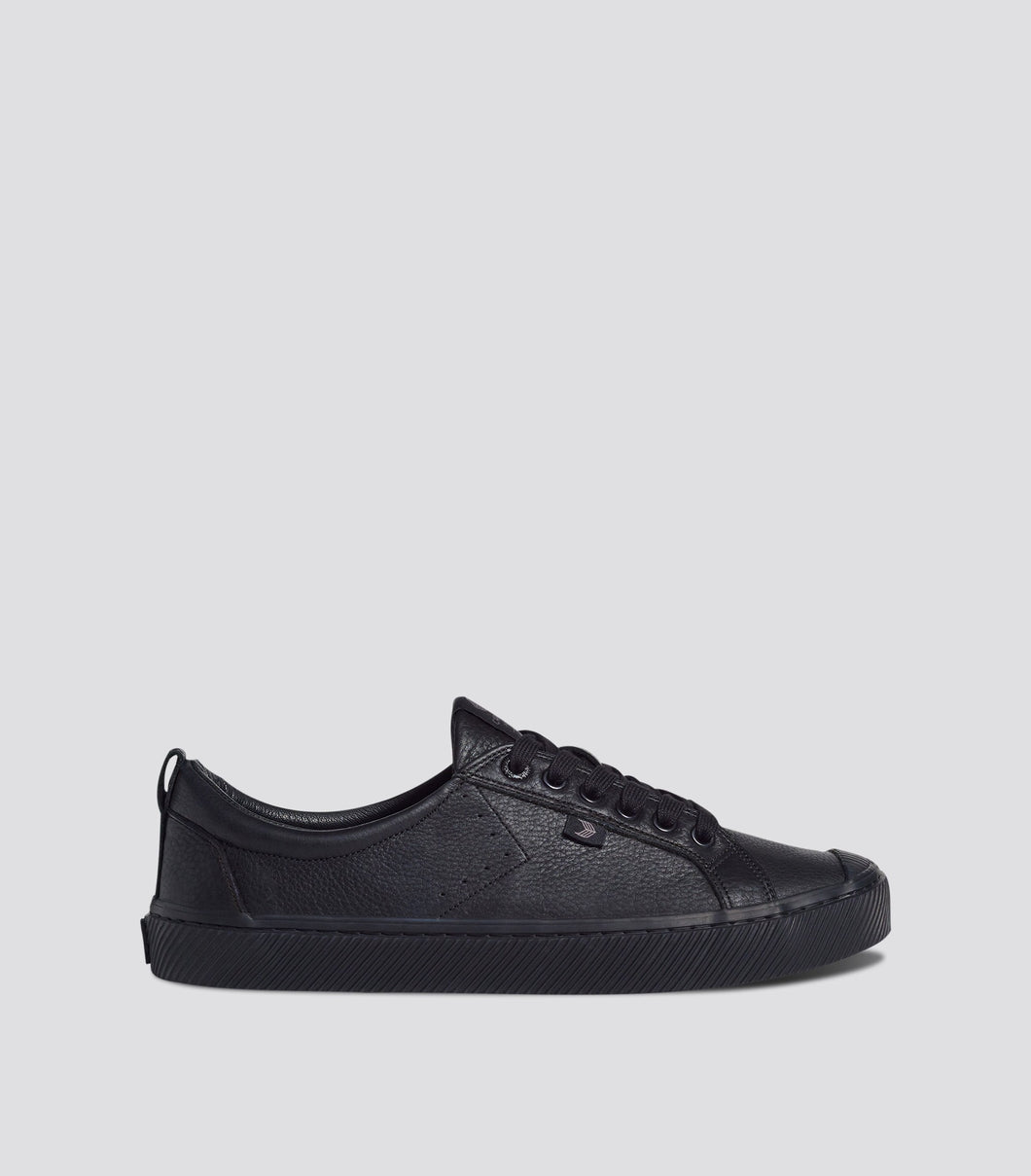 OCA Low Triple Black Premium Leather Sneaker Women