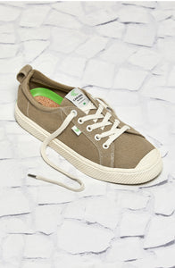 OCA Low Washed Burn Sand Canvas Contrast Thread Sneaker Women