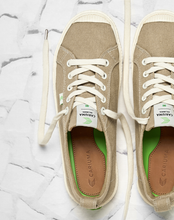 Load image into Gallery viewer, OCA Low Washed Burn Sand Canvas Contrast Thread Sneaker Men
