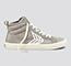 Load image into Gallery viewer, CATIBA High Cloud Grey Suede Ivory Logo Sneaker Women
