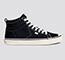Load image into Gallery viewer, OCA High Stripe Black Canvas Contrast Thread Sneaker Women
