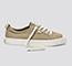 OCA Low Washed Burn Sand Canvas Contrast Thread Sneaker Women
