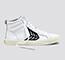 Load image into Gallery viewer, CATIBA High Off White Leather Black Logo Sneaker Women
