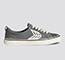 CATIBA Low Stripe Charcoal Grey Suede and Canvas Contrast Thread Sneaker Women